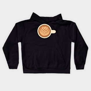 Coffee latte art Kids Hoodie